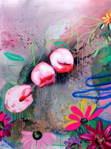 Lebendige abstrakte Blumen von Poonam Choudhary