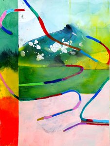 Lebendige abstrakte Landschaft