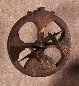 Ein Astrolabium, ein astronomisches Messinstrument, das von Seefahrern verwendet wird. Hergestellt in Portugal, 1648 von Portuguese School