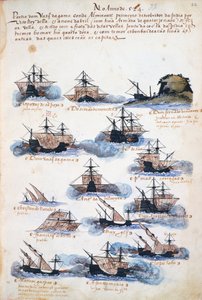 Reisen von Vasco da Gama, die portugiesische Expedition von Portuguese School
