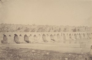 [Die Brücke bei Dizfoul], 1840er-60er von Possibly by Luigi Pesce.