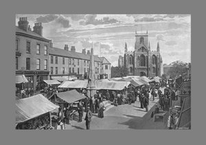 Marktplatz, Selby, um 1900 von Poulton and Co