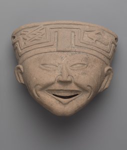 Kopf eines lachenden Mannes, Totonac von Pre Columbian