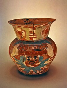 Dekorierte Vase, Teotihuacan-Kultur von Pre Columbian Pre Columbian