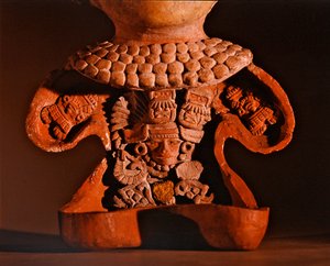 Figur mit abnehmbarem Vorderteil, Teotihuacan-Kultur (Detail)