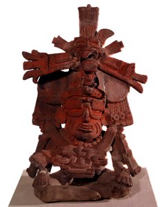 Präkolumbianische Zivilisation: Graburne, die den Feuergott darstellt. 200-300 n. Chr. Mexiko-Stadt, Nationalmuseum für Anthropologie Mexiko von Pre Columbian Pre Columbian