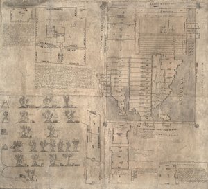 Aztekische Oztoticpac-Karte, ca. 1540
