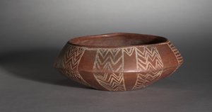 Weißes Schalengefäß mit Kreuzlinien, Schildkröte und Sonne, ca. 4000-3400 v. Chr. von Predynastic Period Egyptian
