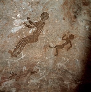 Menschliche Figuren. Höhlenmalereien, 8000-7000 v. Chr.