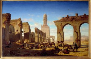 Ruinen der Moschee des Kalifen Al Hakim in Kairo von Prosper Georges Antoine Marilhat