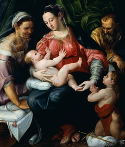 Heilige Familie, von Prospero Fontana (1512-1597) von Prospero Fontana