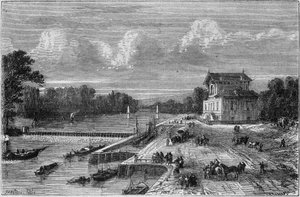 Ansicht des Damms an der Seine in Suresnes von Provost Provost