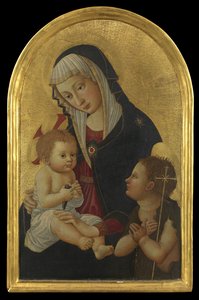 Jungfrau und Kind mit einem Stieglitz und dem kleinen Heiligen Johannes, nach 1460