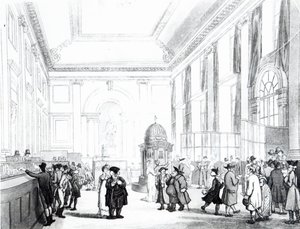 Bank of England, Große Halle, aus Ackermanns 
