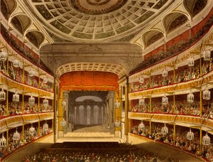 Neues Covent Garden Theatre, aus Microcosm of London, 1810 von R. Ackermann