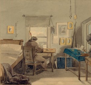 Bei der Arbeit. Im Haus von Pavel Naschtschokin, 1824