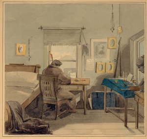 Bei der Arbeit. Im Haus von Pavel Naschtschokin, 1824
