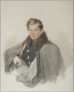 Porträt von Graf Sergey Vasilyevich Trubetskoy 1815-1859, 1835 von Pyotr Fyodorovich Sokolov