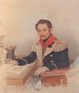 Porträt von Leonty Vasilievich Dubelt 1792-1862, Stabschef des Gendarmeriekorps, 1834 von Pyotr Fyodorovich Sokolov