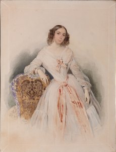 Porträt von Praskovia Nikolaevna Ryumina 1821-1897, 1847 von Pyotr Fyodorovich Sokolov