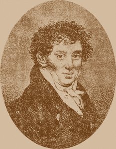 Porträt des Komponisten und Gitarristen Andrei Osipovich Sychra 1773-1850, 1817 von Pyotr Fyodorovich Sokolov