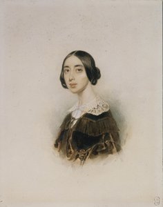 Porträt der Sängerin und Komponistin Michelle Pauline Viardot-García 1821-1910, 1843-1845 von Pyotr Fyodorovich Sokolov