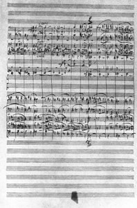 Manuskript der Partitur des Balletts Nussknacker von Piotr Iljitsch Tschaikowski von Pyotr Ilyich Tchaikovsky