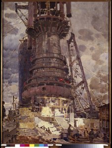 Der Hochofen Nr. 1 in Kusnetsk, Zentralsibirien von Pyotr Ivanovich Kotov