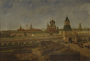 Die Ilyinsky-Tore in Moskau, Mitte des 19. Jahrhunderts von Pyotr Ivanovich Moiseyev