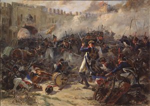 Die Schlacht von Smolensk im August 1812, 1956 von Pyotr Ivanovich Zhigimont