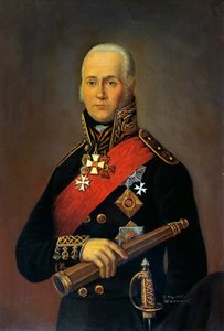 Porträt des Admirals Fyodor Fyodorovich Ushakov 1745–1817, 1912 von Pyotr Nikolaevich Bazhanov