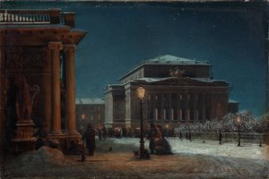 Das Alexandrinsky-Theater in Sankt Petersburg, 1870er Jahre von Pjotr ​​​​Petrowitsch Wereschtschagin
