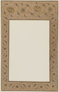 Schabloniertes Manuskript mit floralen Motiven