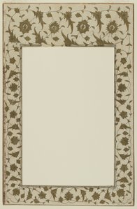 Schabloniertes Manuskript-Rand mit Blumenmotiven