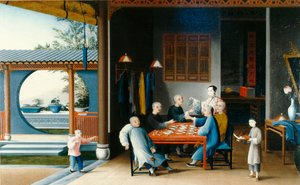 Eine Essensszene von Qing Dynasty Chinese School