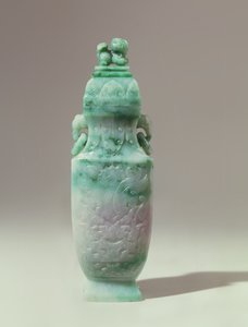 Balustervase und gewölbter Deckel, späte Qing-Dynastie von Qing Dynasty Chinese School
