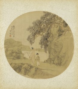 Landschaft mit Figuren von Qing Dynasty Chinese School