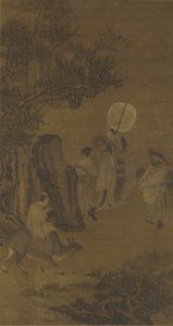 Premierminister Yang Su und der fleißige Junge, 17.-18. Jahrhundert von Qing Dynasty Chinese School