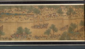 Frühlingsfest am Fluss (Detail), Handrolle von Qing Dynasty Chinese School