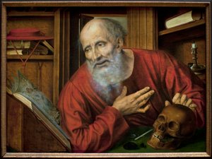 Der heilige Hieronymus in seiner Zelle von Quentin Massys or Metsys