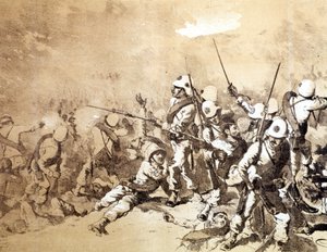Schlacht von Adoua zwischen den Italienern und Äthiopien im Jahr 1896