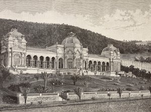 Casino in Ospedaletti, Italien, Stich nach einer Zeichnung von Quinto Cenni, aus L