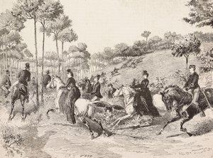 Jagdausflug der Mailänder Jagd von Quinto Cenni