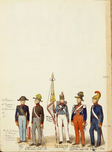 Militäruniformen, von Quinto Cenni, Farbtafel