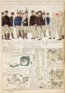 Uniformvariationen des Königreichs Italien, Farbtafel von Quinto Cenni von Quinto Cenni