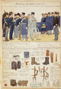 Uniformvariationen des Königreichs Italien, Farbtafel von Quinto Cenni von Quinto Cenni