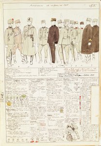 Uniformvariationen des Königreichs Italien, Farbtafel von Quinto Cenni von Quinto Cenni