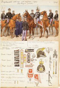 Uniformen des Generalstabs des Königreichs Italien, Farbtafel von Quinto Cenni von Quinto Cenni