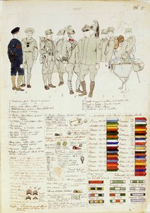 Uniformen des Königreichs Italien, Farbtafel von Quinto Cenni