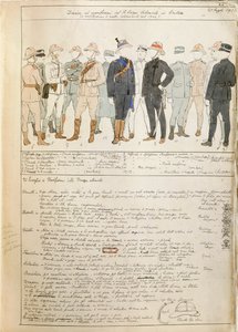 Uniformen des königlichen Kolonialtruppenkorps des Königreichs Italien in Eritrea, Farbtafel von Quinto Cenni